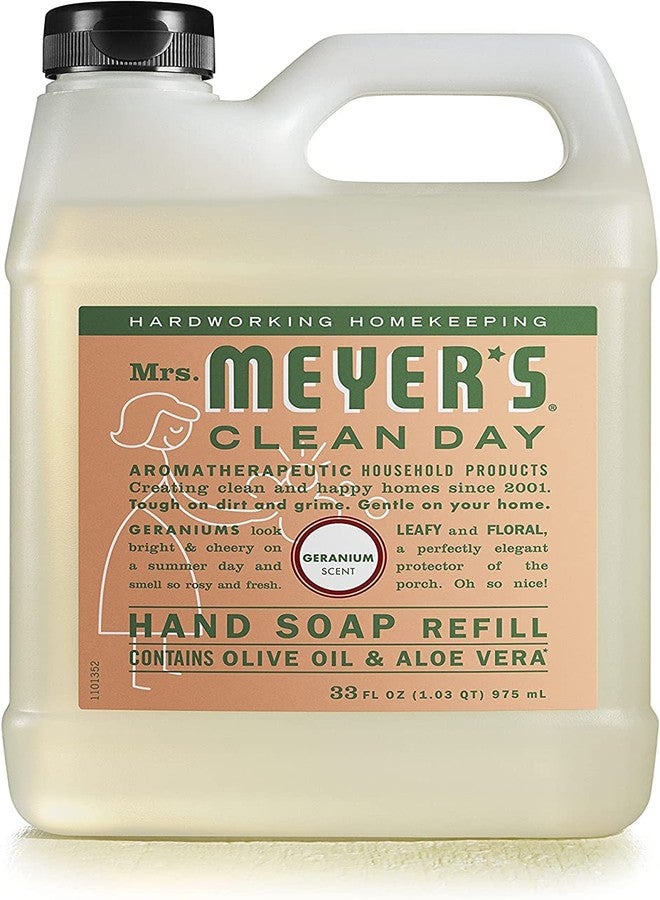 Mrs. MEYER'S´s Clean Day Hand Soap Refill, Geranium, 33 Fl Oz (Pack of 4) - Image 3